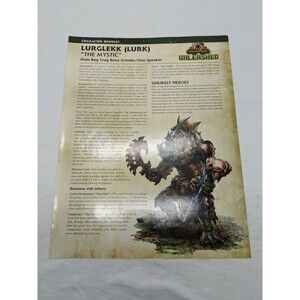 Iron Kingdoms Unleashed Lurglekk The Mystic RPG Character Booklet